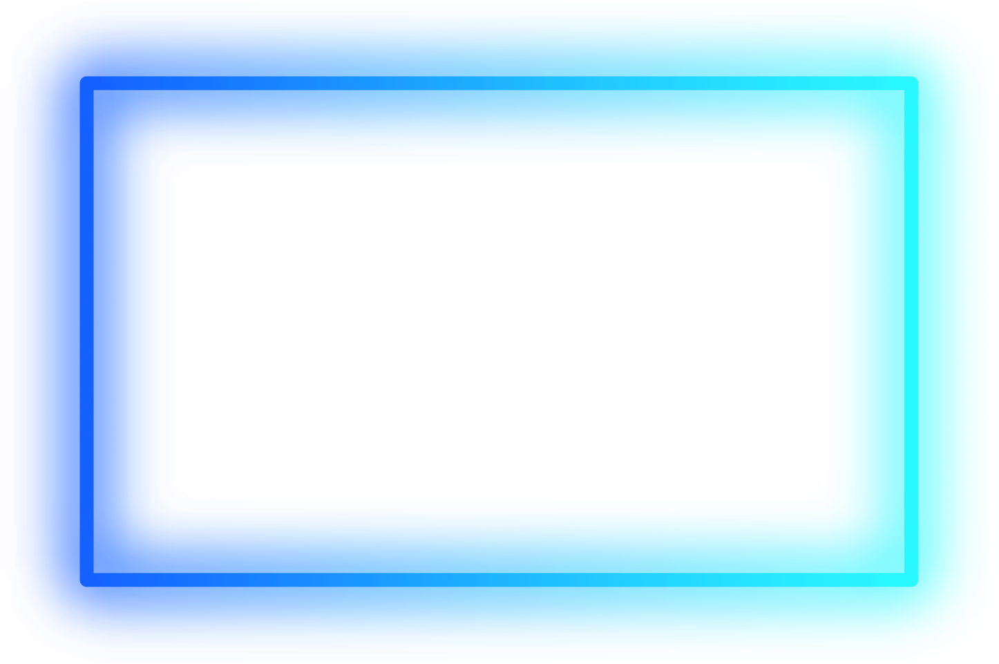 Blue Rectangle Neon Border